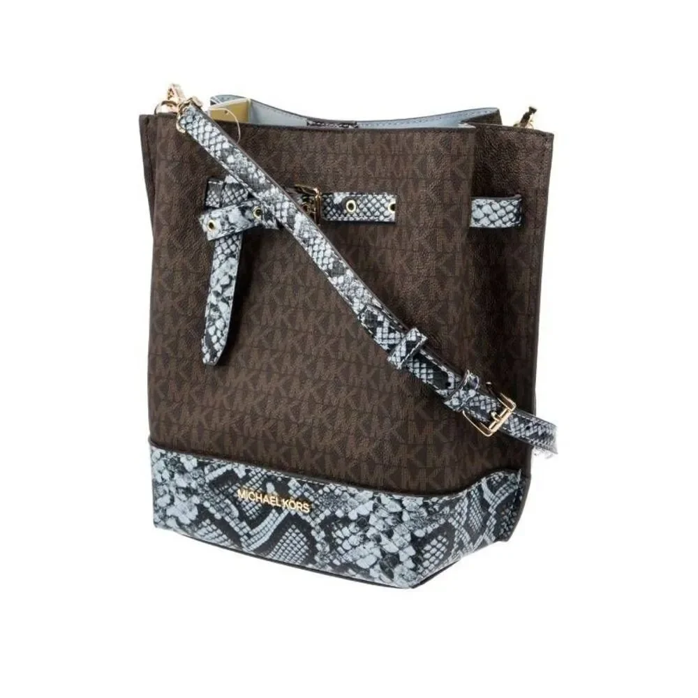 NWT~$348 MICHAEL KORS EMILIA Small Bucket Messenger Bag Purse~HARD TO FIND~ - Picture 2 of 11